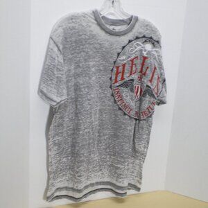 Helix Instinct Is A Virtue, Gray Graphic Tee Shirt, Size Large